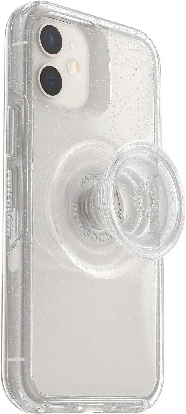 Alt view image 3 of 5 - OtterBox Otter + Pop Symmetry Series Clear Stardust Pop Case for iPhone 12 Mini 77-66173
