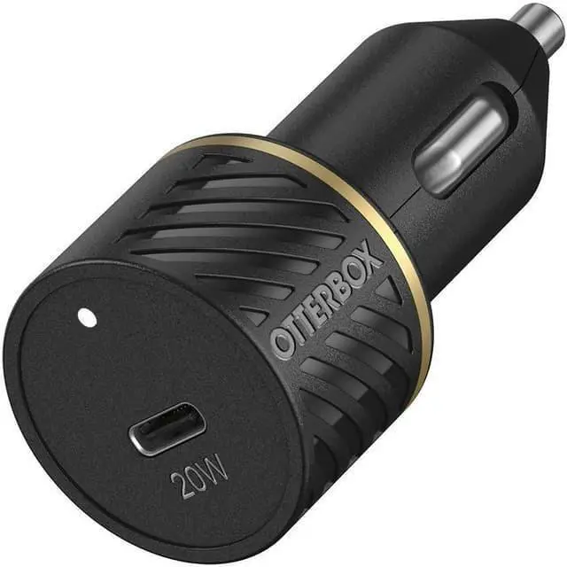 Alt view image 3 of 3 - OtterBox USB-C to USB-C Fast Charge Car Charging Kit, 20W - Black Shimmer