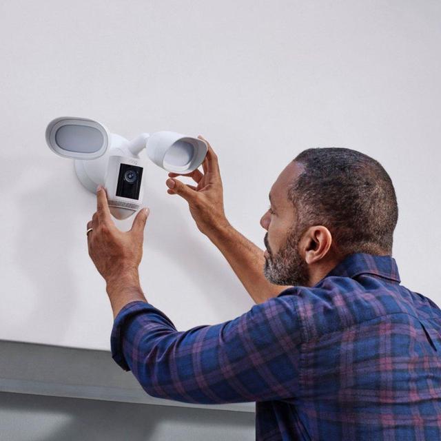 Alt view image 5 of 5 - Ring B08FCWRXQR Floodlight Camera Wired Pro - 1920 x 1080 - 2 MP - 2000 Lumen - LED - Wi-Fi - 2.4 GHz - 5 GHz - Color Night Vision - Motion Detection - 100 to 240 Volts AC - White