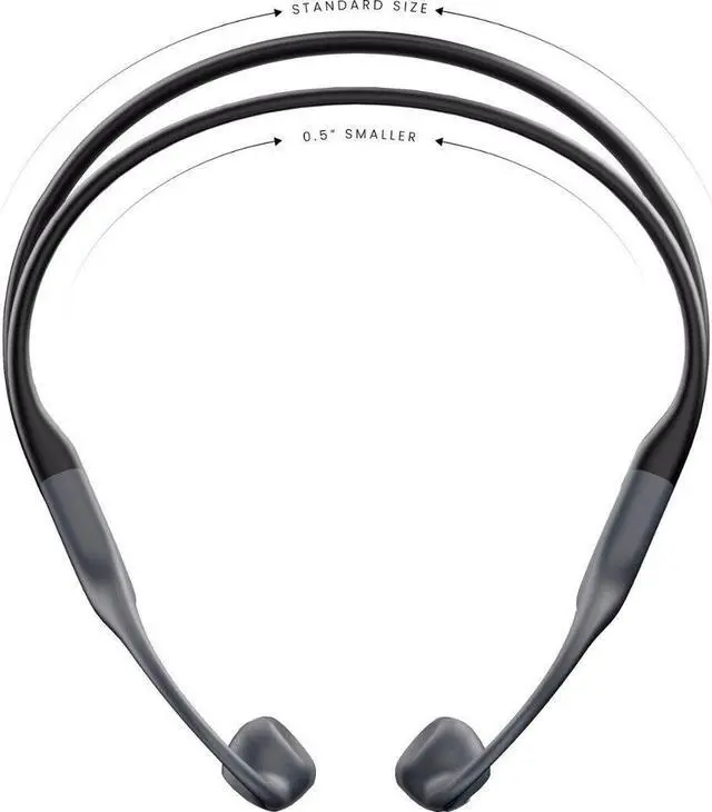 Alt view image 3 of 5 - shokz openrun mini-bone conduction open-ear bluetooth sport headphones - waterproof wireless earphones for workouts and running - built-in mic, with headband