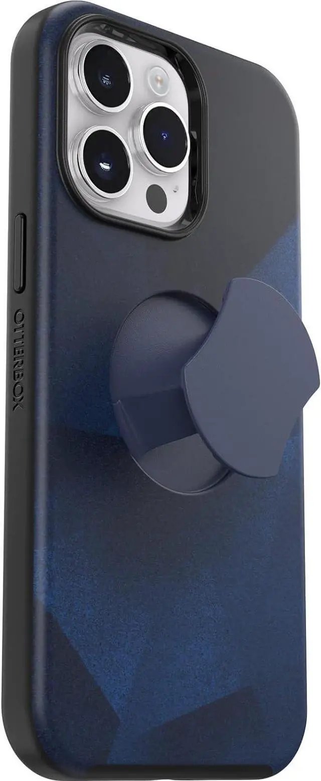 Alt view image 2 of 4 - OtterBox OtterGrip SYMMETRY SERIES Case for iPhone 14 Pro - Blue Storm (Blue)
