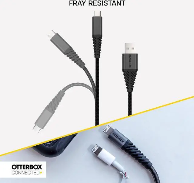 Alt view image 3 of 5 - OtterBox Lightning Connector to USB Cable, 3m / 9.8ft - Black