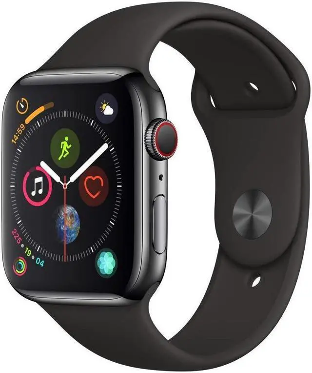 Main image of Apple Watch Series 4 GPS+LTE w/ 44MM Black Stainless Steel Case & Sport Band