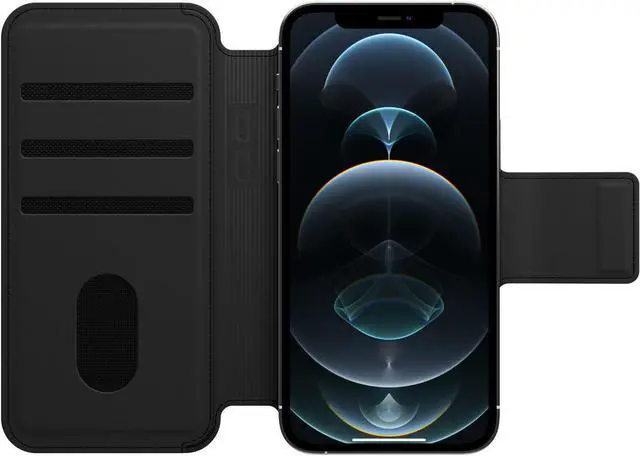 Alt view image 3 of 5 - OtterBox Black iPhone 12 Pro Max Folio for MagSafe, Black 77-82590