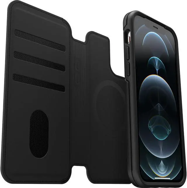 Alt view image 4 of 5 - OtterBox Black iPhone 12 Pro Max Folio for MagSafe, Black 77-82590