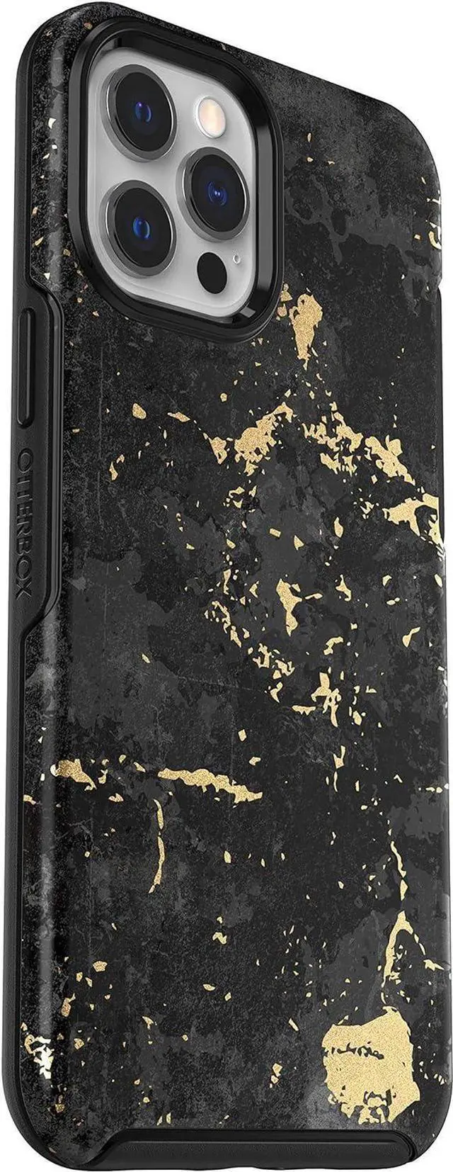 Alt view image 3 of 5 - OtterBox Symmetry Series Case for Apple iPhone 12 Pro Max - Enigma (Black/Gold)