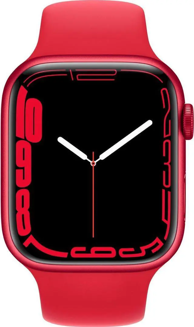 Alt view image 2 of 3 - Apple Watch Series 7 GPS + LTE w/ 45MM (PRODUCT)Red Aluminum Case RED Sport Band