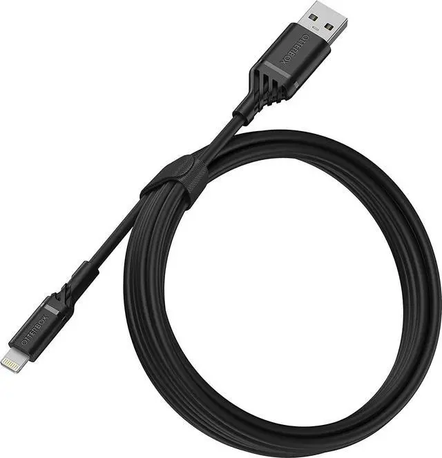 Alt view image 2 of 5 - OtterBox (6.6-Ft) USB to Lightning 8-Pin Cable for iPhone/iPad/iPod - Black