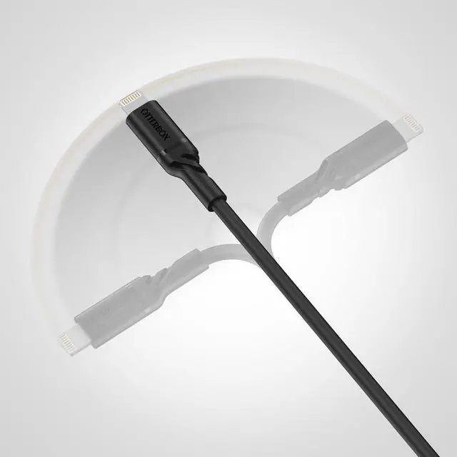 Alt view image 4 of 5 - OtterBox (6.6-Ft) USB to Lightning 8-Pin Cable for iPhone/iPad/iPod - Black