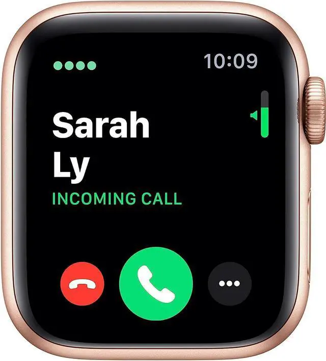 Alt view image 4 of 4 - Apple Watch Series 5 GPS+LTE w/ 44MM Gold Aluminum Case & Pink Sand Sport Band