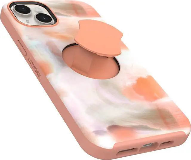 Alt view image 2 of 4 - OtterBox OTTERGRIP SYMMETRY SERIES Case for iPhone 14 Plus - Peaches (Orange)