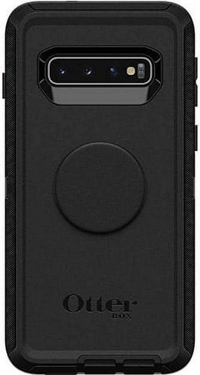 Main image of OtterBox + Pop DEFENDER SERIES Case for Galaxy S10 Plus (ONLY) - Black
