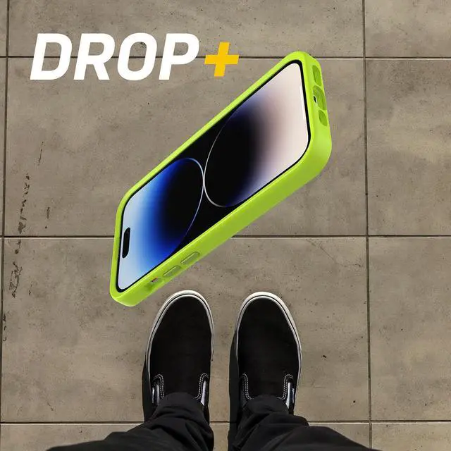 Alt view image 3 of 4 - OtterBox SYMMETRY SERIES+ Case with MagSafe for iPhone 14 Pro - Lime All Yours