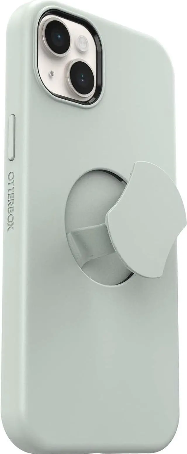 Alt view image 3 of 4 - OtterBox OtterGrip SYMMETRY SERIES Case for iPhone 14 Plus - Chill Out (Green)