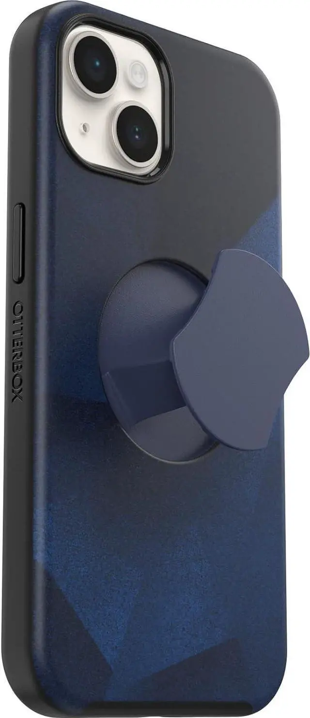 Alt view image 2 of 3 - OtterBox OtterGrip SYMMETRY SERIES Case for iPhone 14 / 13 - Blue Storm (Blue)