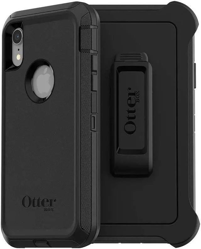 Main image of OtterBox DEFENDER SERIES Case & Holster for iPhone XR - Black