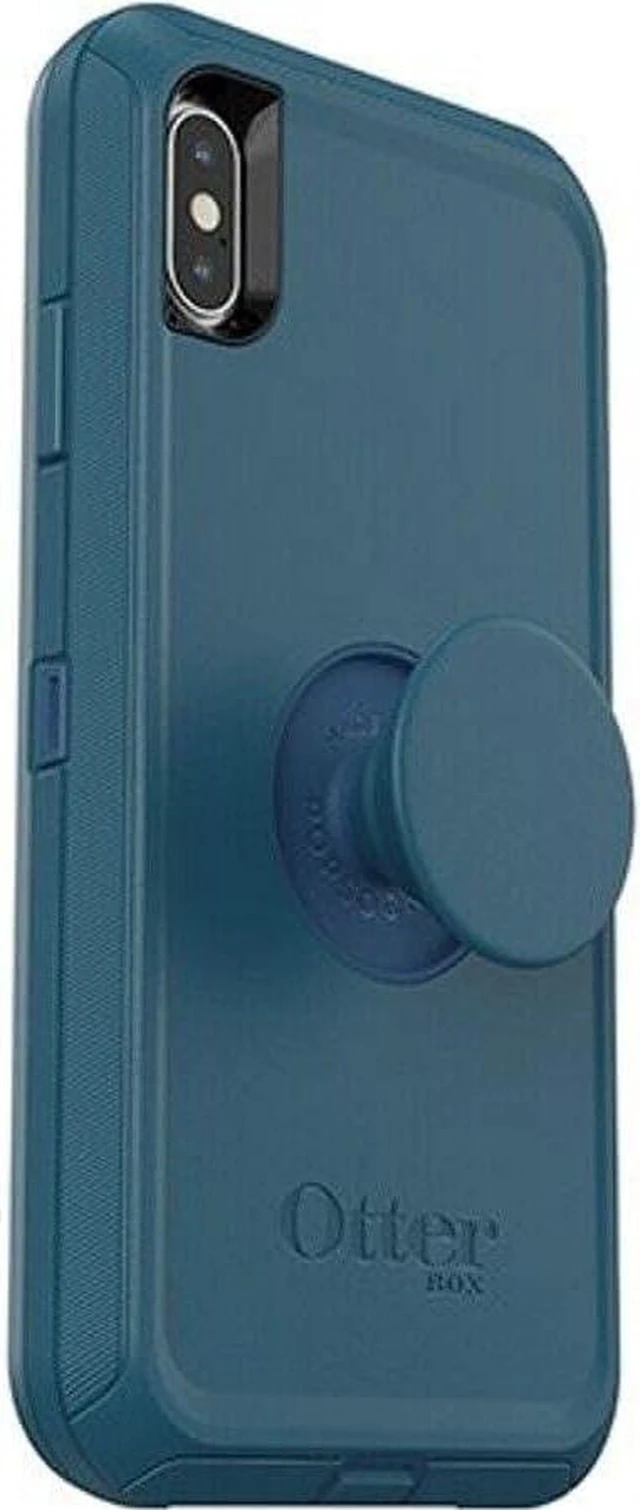 Alt view image 3 of 7 - Otter + Pop Defender Hard Case for Apple iPhone Xs Max - Winter Shade Blue