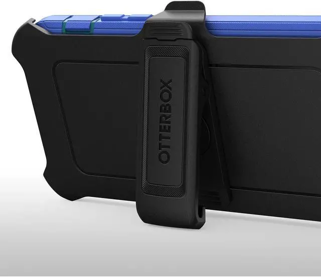 Alt view image 3 of 4 - OtterBox DEFENDER SERIES Case & Holster for iPhone 14 Pro - Rain Check (Blue)
