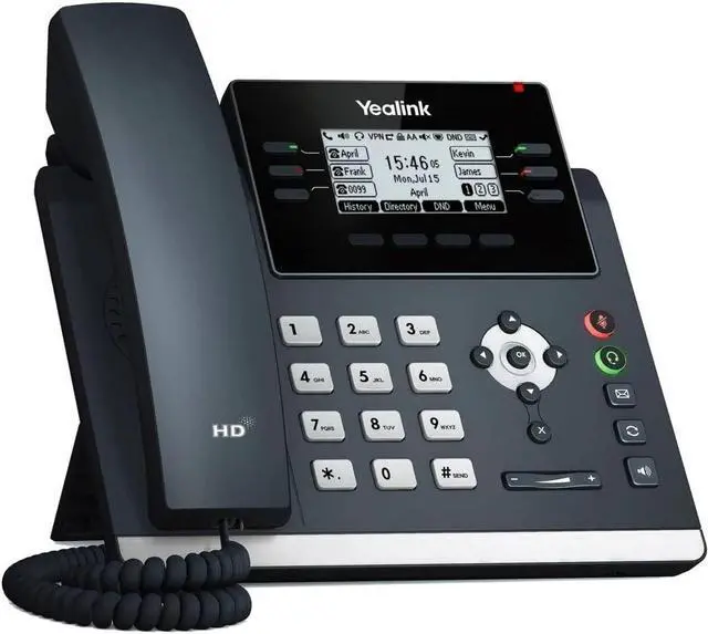 Alt view image 3 of 3 - Yealink SIP-T42S IP Phone, 2.7-Inch Graphical Display, Verizon Version - Black