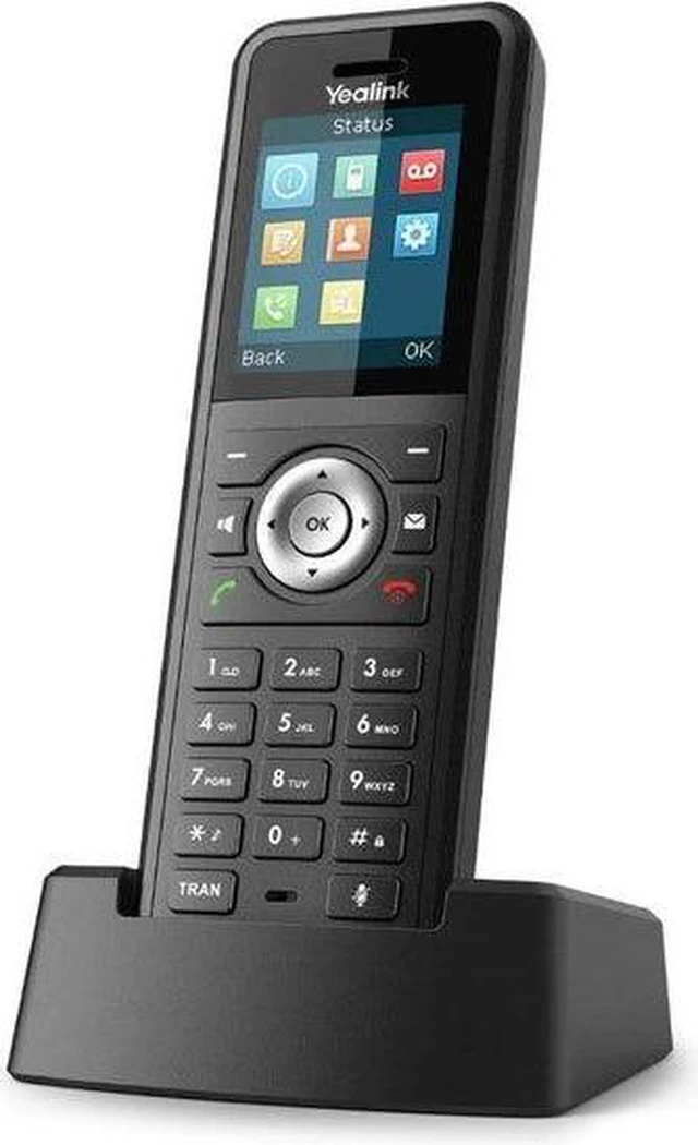 Alt view image 2 of 3 - Yealink W59HVR Cordless Ruggedized DECT IP Phone - Black
