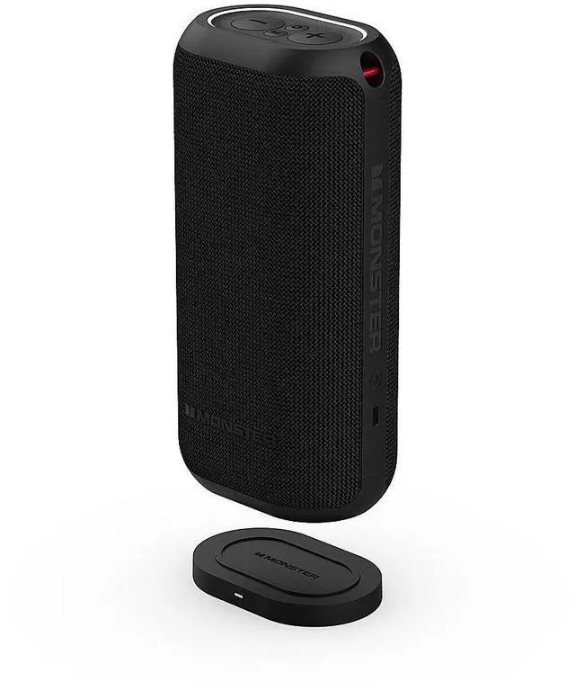 Alt view image 2 of 4 - Monster DNA MAX Portable Bluetooth Speaker with Qi Wireless Charging - Black