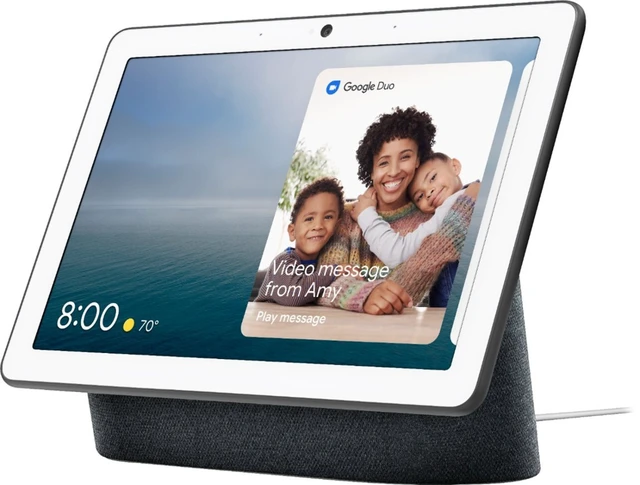 Alt view image 16 of 20 - Google Nest GA00639US Hub Max with Google Assistant- Charcoal Black