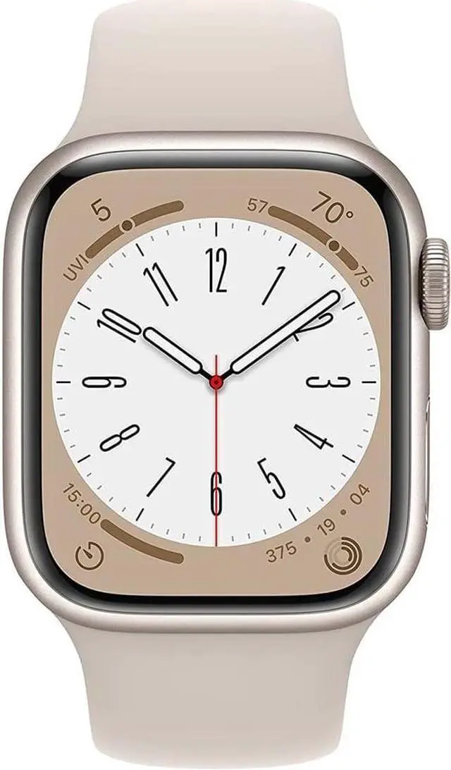 Alt view image 2 of 3 - Apple Watch Series 8 GPS + LTE 45MM Starlight Aluminum Case Starlight Sport Band