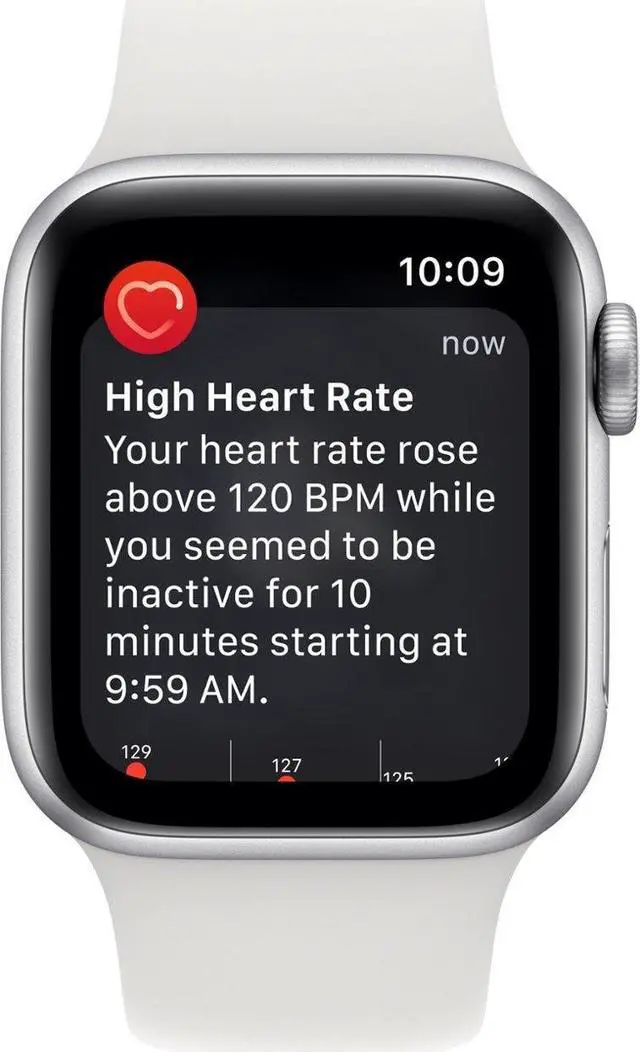 Alt view image 4 of 4 - Apple Watch Series SE 2ndGen GPS+LTE 40MM Silver Aluminum Case White Sport Band