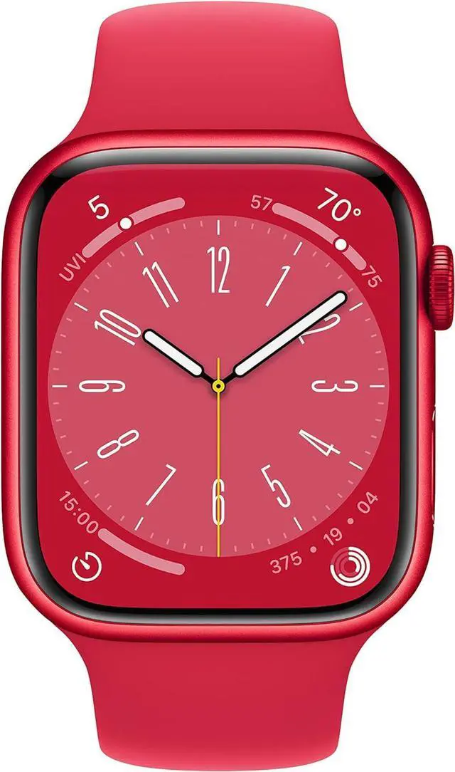 Alt view image 2 of 3 - Apple Watch Series 8 (GPS + LTE) 45MM Red Aluminum Case & Red Sport Band