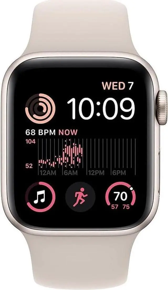 Alt view image 2 of 3 - Apple Watch Series SE 2nd Gen GPS+LTE 40MM Starlight Aluminum Case & Sport Band