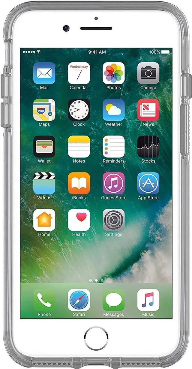 Alt view image 3 of 6 - OTTERBOX SYMMETRY CLEAR SERIES Case for iPhone 8 PLUS & iPhone 7 PLUS (ONLY) - Retail Packaging - STARDUST (SILVER FLAKE/CLEAR)