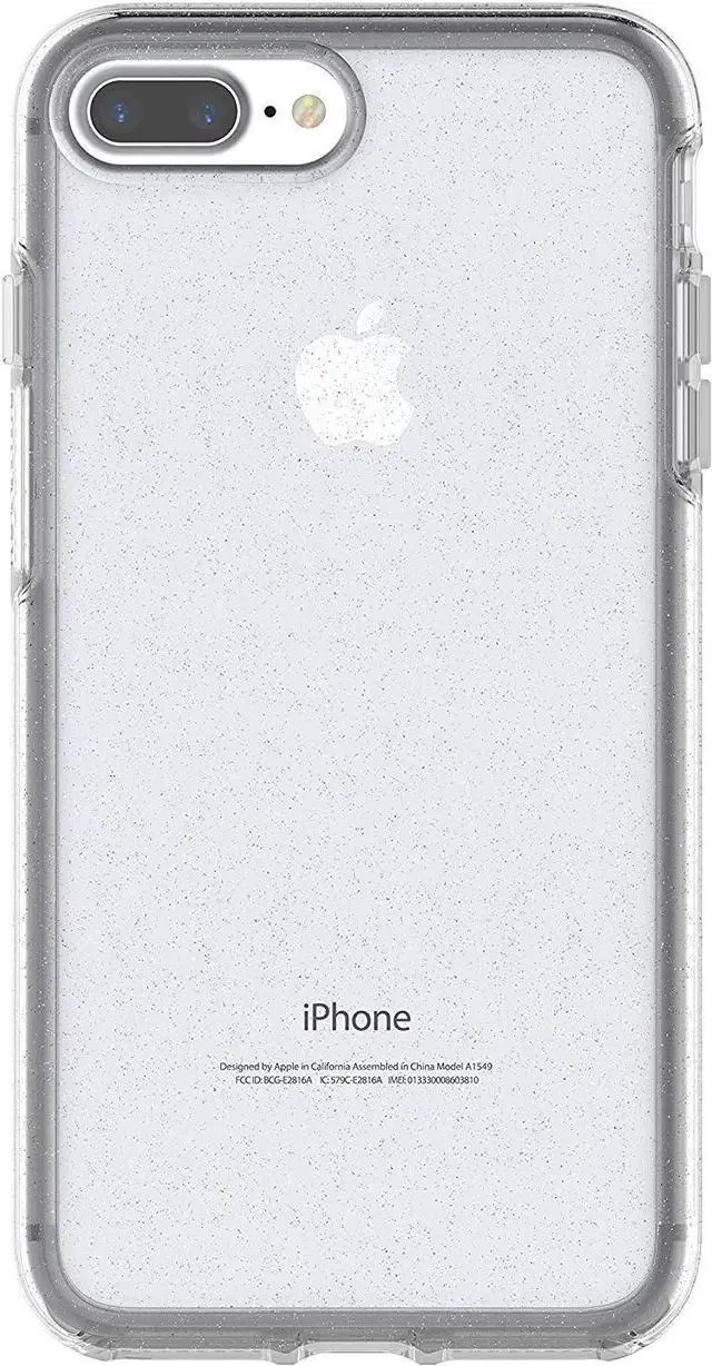 Alt view image 2 of 6 - OTTERBOX SYMMETRY CLEAR SERIES Case for iPhone 8 PLUS & iPhone 7 PLUS (ONLY) - Retail Packaging - STARDUST (SILVER FLAKE/CLEAR)