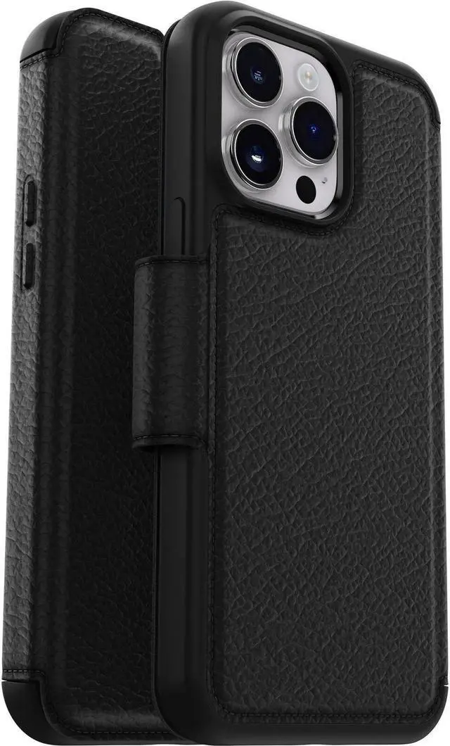 Main image of OtterBox STRADA SERIES Case for Apple iPhone 14 Pro - Shadow (Black)