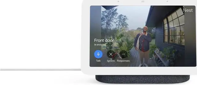 Alt view image 4 of 6 - Google Nest Hub (2nd Gen) - 7" Width x 2.7" Depth x 4.7" Height - Charcoal - Fabric, Plastic