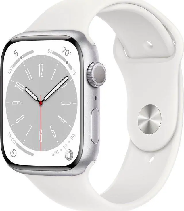 Main image of Apple Watch (GPS + LTE) Series 8 45MM Silver Aluminum Case White Sport Band
