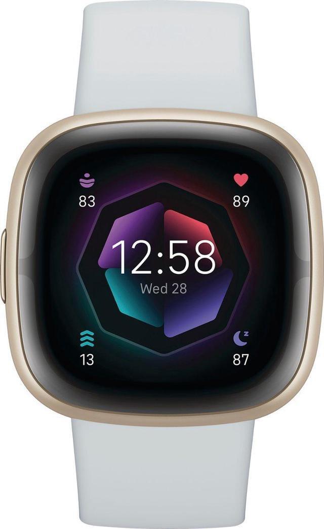 Main image of Fitbit Sense 2, Advanced Health and Fitness Smartwatch, Blue Mist / Soft Gold Aluminum | FB521GLBM-US