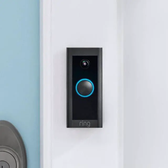 Alt view image 3 of 4 - Ring B09NLDYGHQ Wi-Fi Video Doorbell Wired with Chime - 1920 x 1080 - Night Vision - Amazon Alexa - Cloud Storage - Black