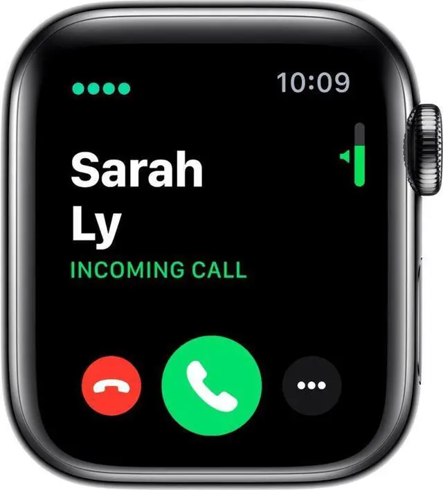 Alt view image 3 of 3 - Apple Watch Series 5 GPS+LTE w/ 40MM Black Stainless Steel Case Black Sport Band