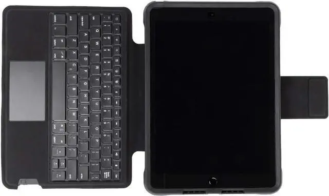 Alt view image 2 of 4 - OtterBox UNLIMITED SERIES w/Keyboard Folio for iPad (7,8,& 9thgen) - Black Crystal