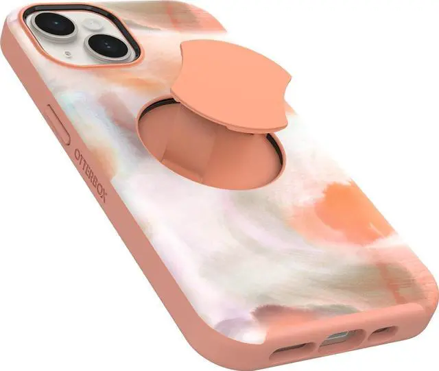 Alt view image 3 of 4 - OtterBox OtterGrip SYMMETRY SERIES Case iPhone 14 / iPhone 13 - Peaches (Orange)