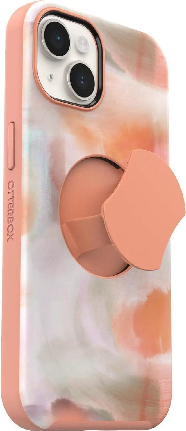 Alt view image 2 of 4 - OtterBox OtterGrip SYMMETRY SERIES Case iPhone 14 / iPhone 13 - Peaches (Orange)