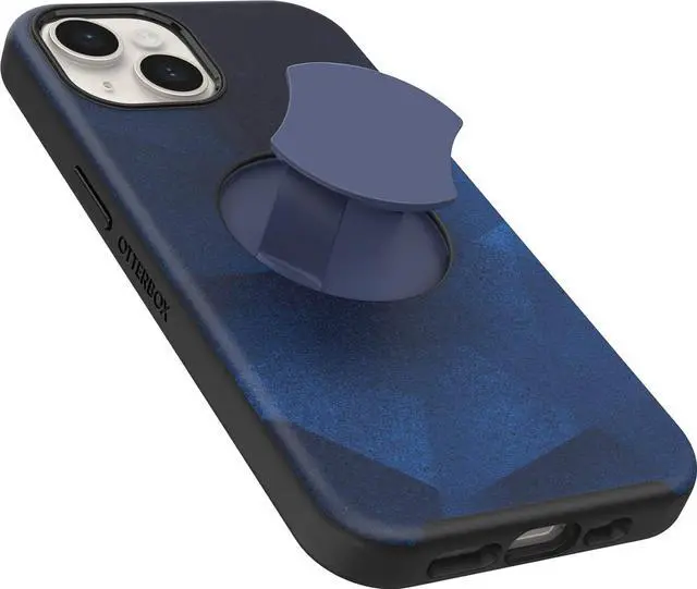 Alt view image 3 of 3 - OtterGrip SYMMETRY SERIES Case for Apple iPhone 14 /13 - Blue Storm (Blue)