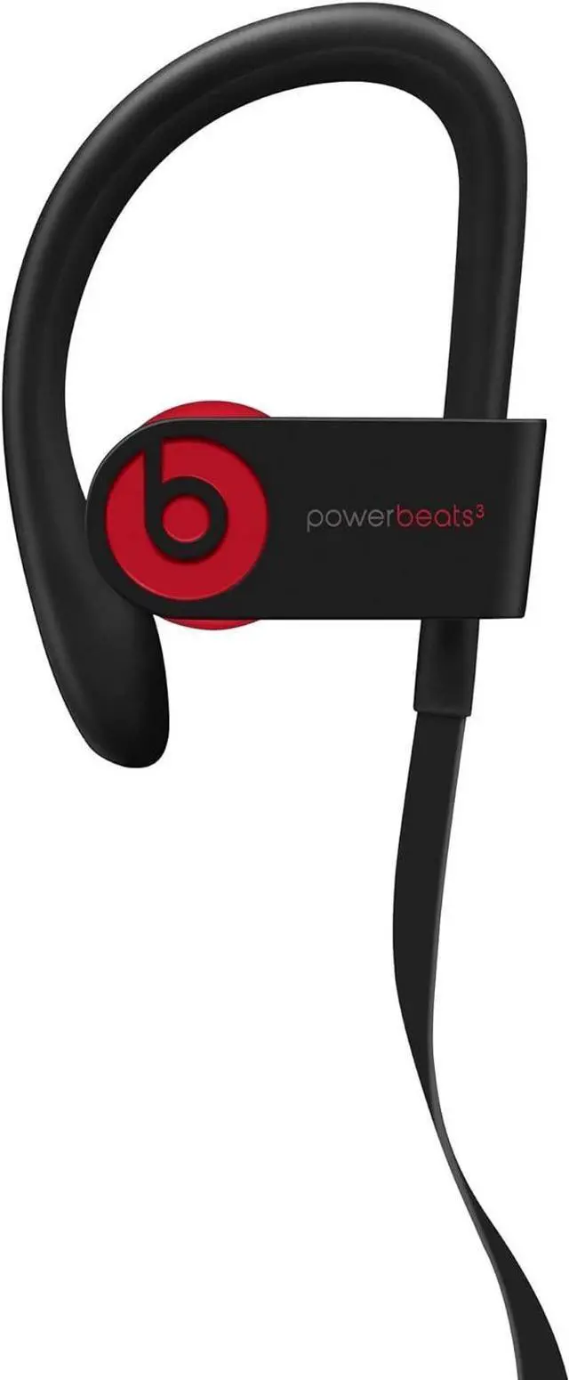 Alt view image 4 of 4 - Apple Beats Powerbeats3 Defiant Black Red Decade Collection In Ear Headphone MRQ92LL/A