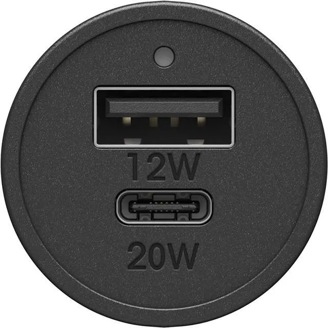 Alt view image 2 of 3 - OtterBox USB-C + USB-A Dual Port 32W Car Charger - Black Shimmer