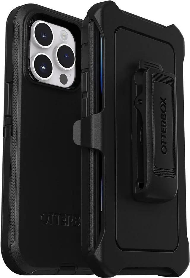 Alt view image 2 of 5 - OtterBox Defender Series Case & Holster for Apple iPhone 14 Pro - Black