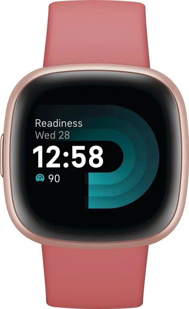 Alt view image 3 of 7 - Fitbit Versa 4 Fitness Smartwatch, Pink Sand / Copper Rose Aluminum | FB523RGRW-US