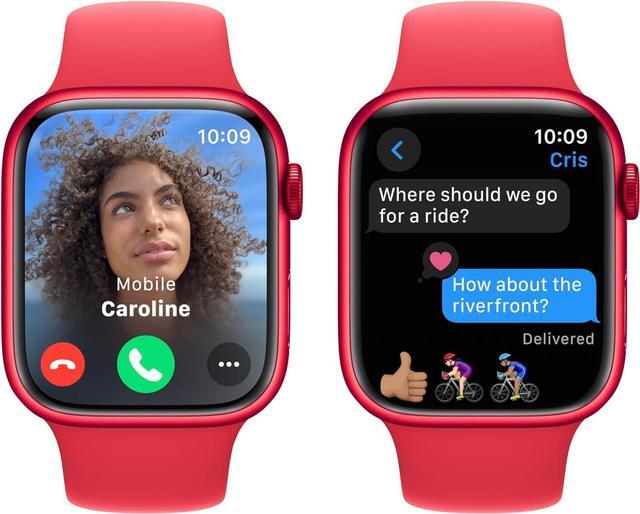 Alt view image 3 of 3 - Apple Watch Series 9 (GPS) 41MM (PRODUCT)Red Aluminum Case Red Sport Band