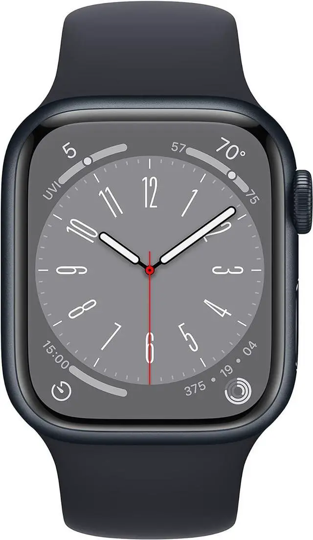 Alt view image 2 of 3 - Apple Watch Series 8 (GPS) 41MM Midnight Aluminum Case Midnight Sport Band