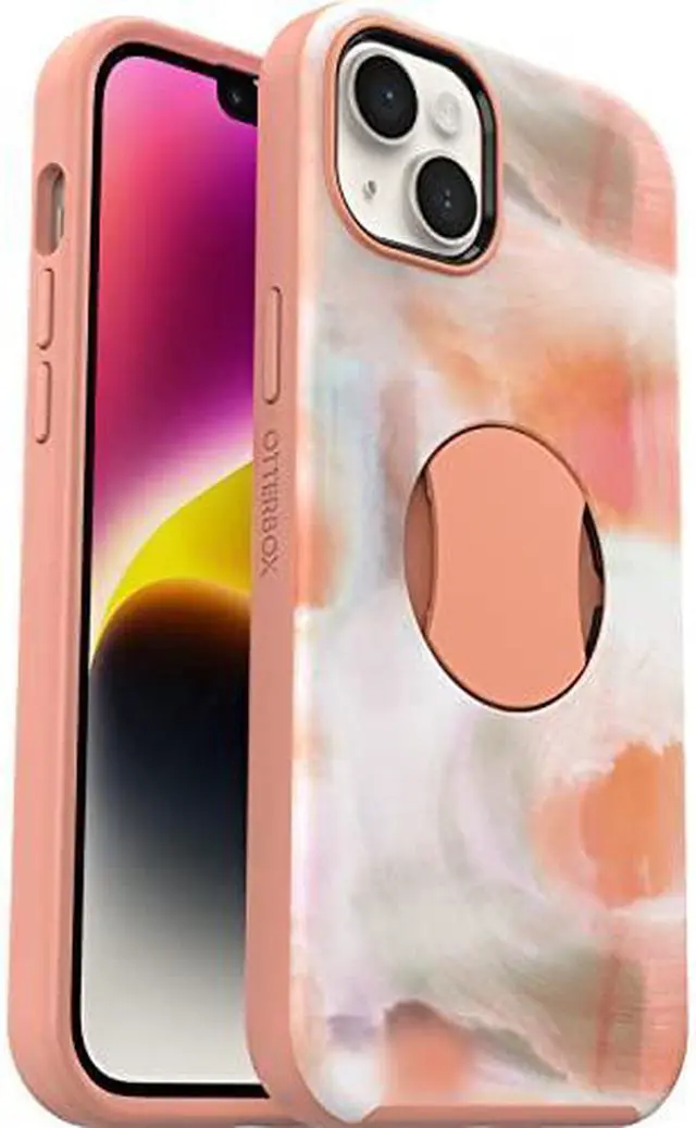 Alt view image 4 of 4 - OtterBox OTTERGRIP SYMMETRY SERIES Case for iPhone 14 Plus - Peaches (Orange)