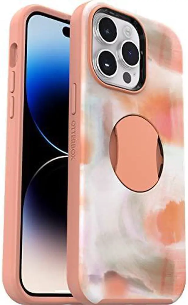 Alt view image 4 of 4 - OtterBox OtterGrip SYMMETRY SERIES Case for iPhone 14 Pro - Peaches (Orange)